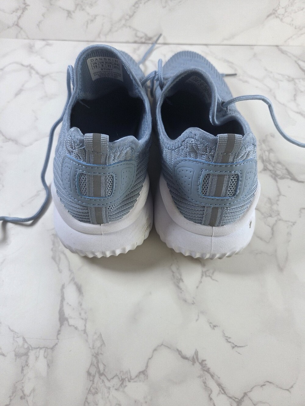 Danskin Light Blue Knit Slip-On Sneakers with Lace Detail(B41) - Picture 3 of 11